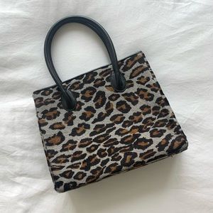 Leopard Print Hair and Leather Purse